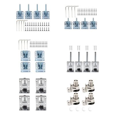 Packung mit 4 verstellbaren SchrankbeinenHochbelastbare Metallmöbelstützfüße mit rutschfestem Design für Schrankstabilität