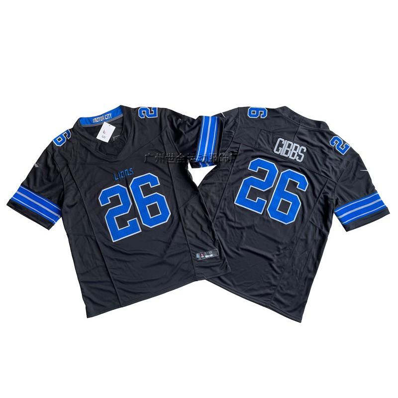 Mens American Football Jersey With Embroidered Number 14 Lion Team Design Cotton Blend Unisex Sportswear Training Game