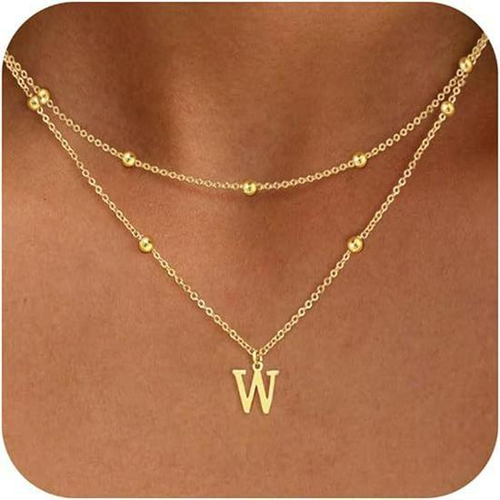 Exquisite 14K Gold Plated Copper Initial Pendant Necklace - Personalized and Fashionable Jewelry