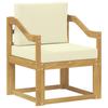 2 Piece Outdoor Sofa Set Polyester White and Cream