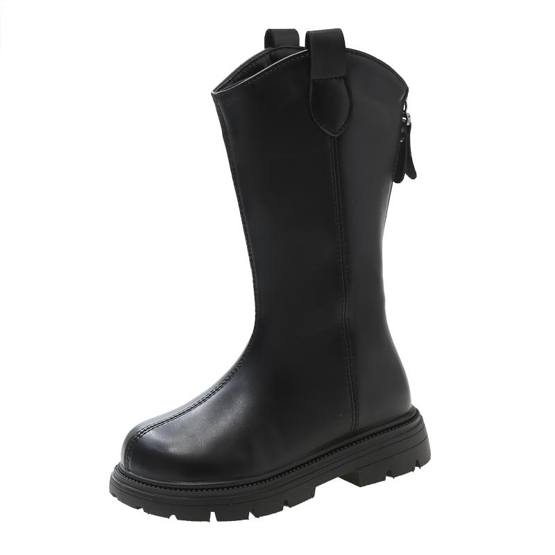 

Autumn and Spring Fashion Girls Long Boots Stylish and Comfortable Princess Boots Fashionable Single Boots for Girls 36 чорний