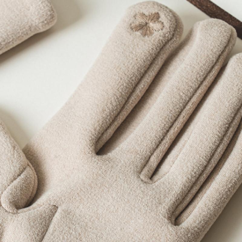 DaiSo Big Label Women S Smartphone gloveS Beige