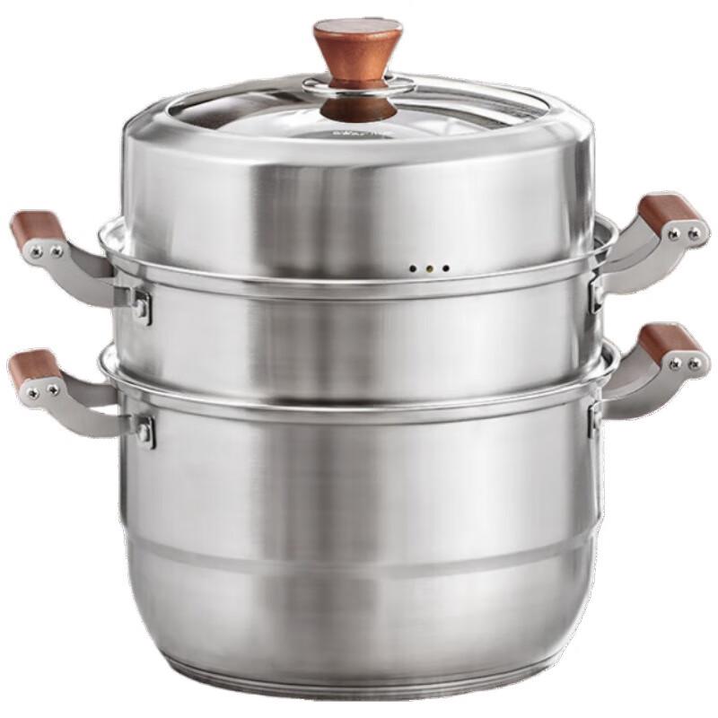 Little Bear 3-Layer 304 Stainless Steel Steamer & Soup Pot