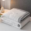 Solid Color Washed Cotton Skin-Friendly Machine Washable Summer Quilt for Air Conditioned Rooms – Thin, Single & Double Sizes