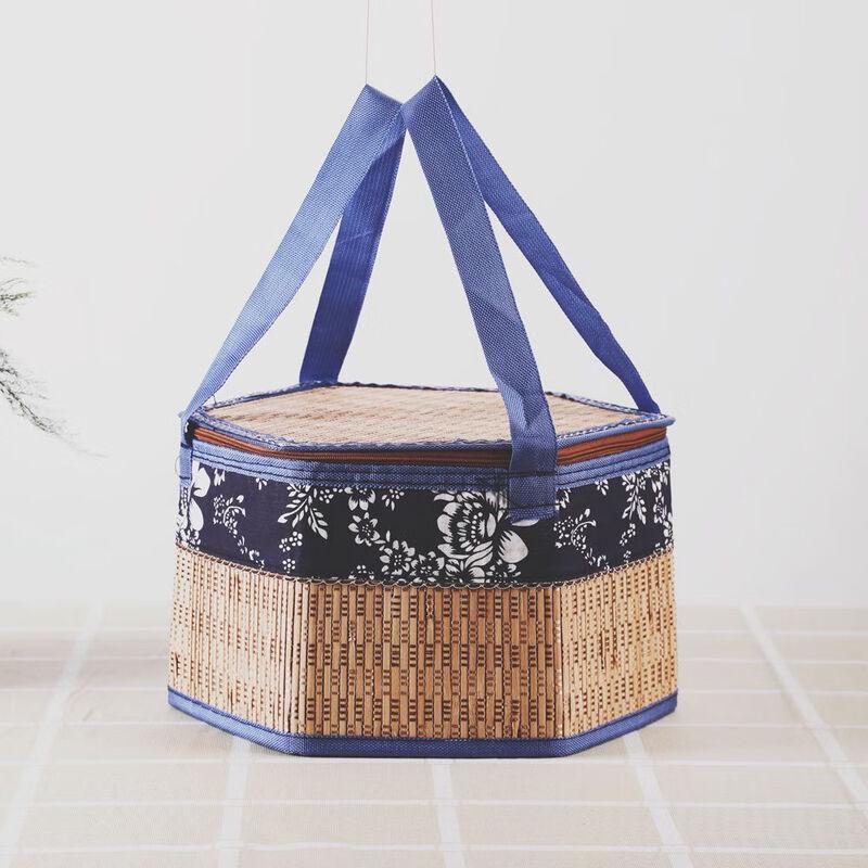 Hexagonal Bamboo Hand-Carry Gift Basket