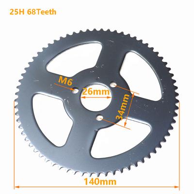 25H 68T Zahnritzel Kettenblatt 26/29/35mm für ATV Pit Dirt Bike 47cc 49cc 125cc Mini Moto Quad Antriebsteile