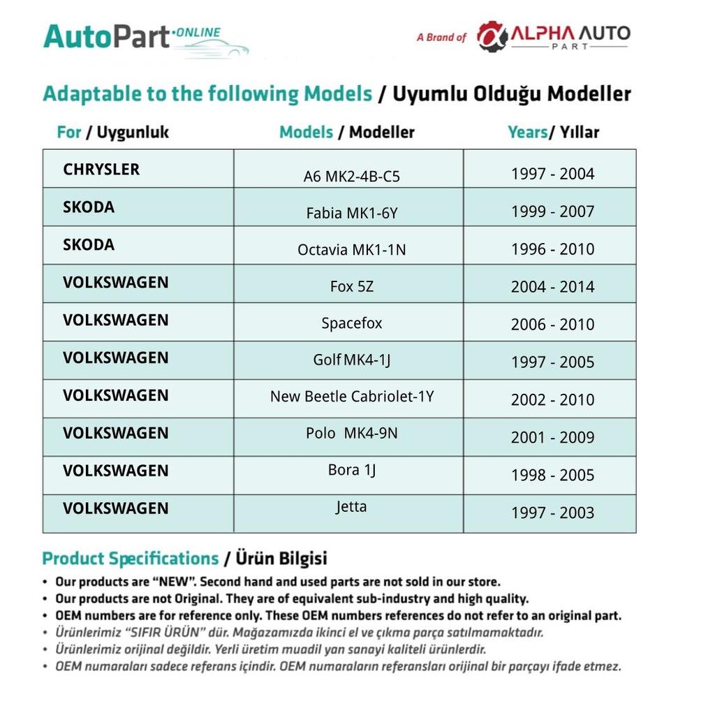Lock Repair Kit for Volkswagen Fox, Spacefox,Golf,New Beetle