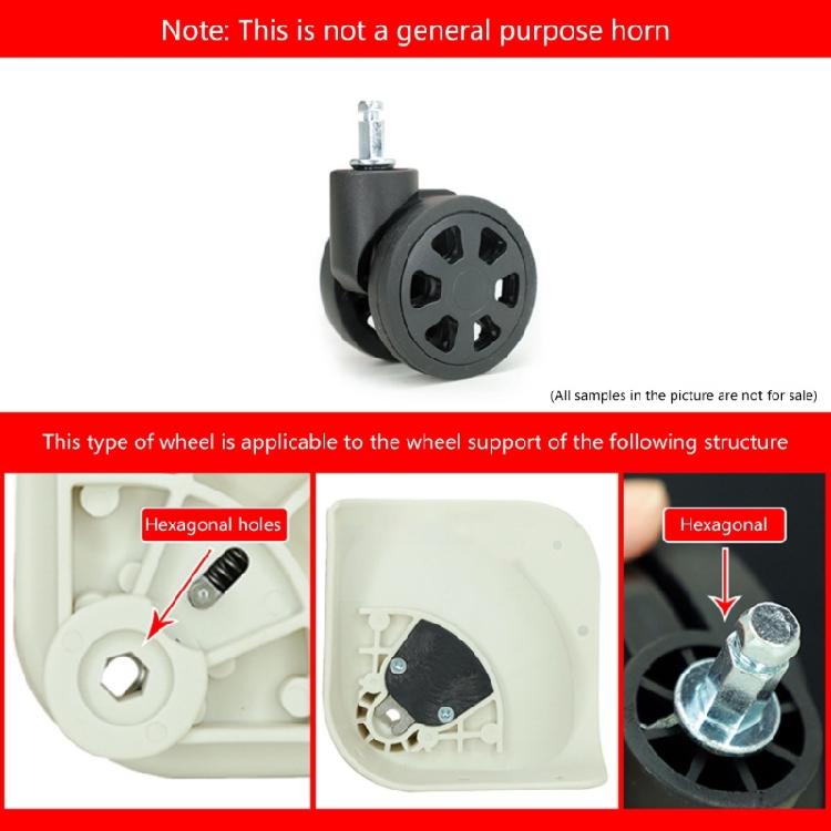 Plastic Quiet Wheels Universal Spinner Wheels Luggage Wheel Accessories Durable