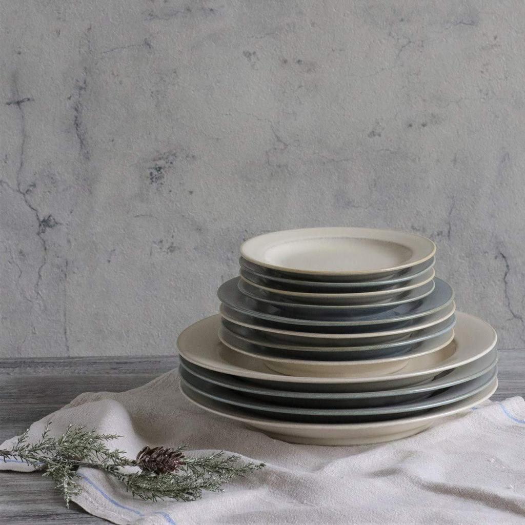 Minoru Pottery Mino Ware Curio 210 Deep Plate Beige 21.2×H4cm