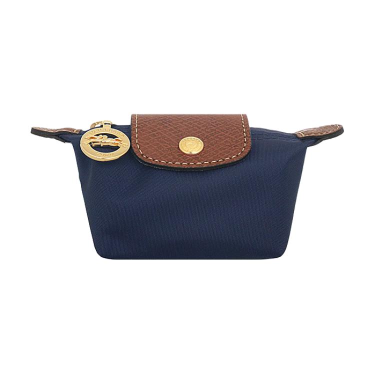 

Longchamp Le Pliage Original Gold Embossed Snap Flap Nylon Wallet Women Wallet Navy-Blue 30016089556 Basic Set (Bag)