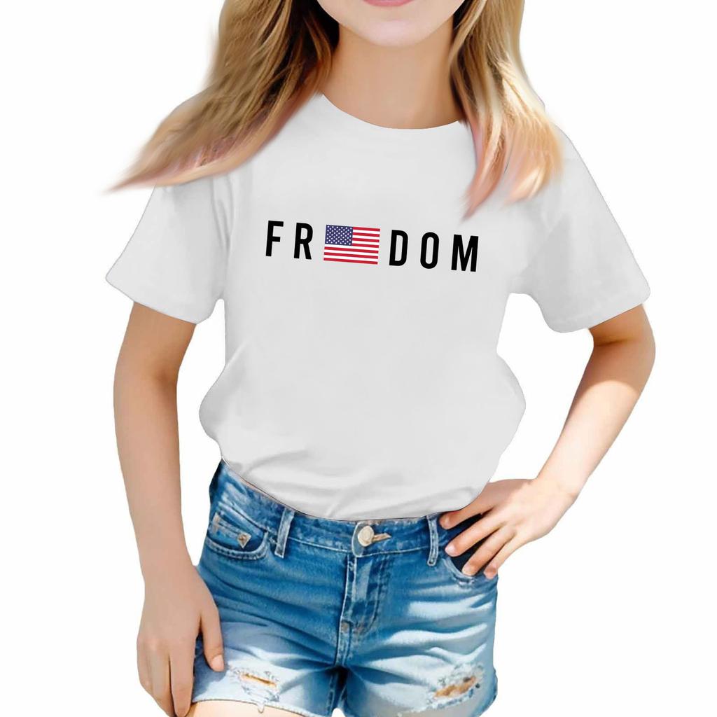 Toddler Girl Boy T-Shirts Kids Top Boys And Girls Printed Short Sleeved T-shirt 1-12Y Summ