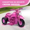 Electric Motorcycle Children 2-5 Years, 3 Wheels, 6 V, 3 Km/h, with Bubble Function, Light and Sound Effects, Pink