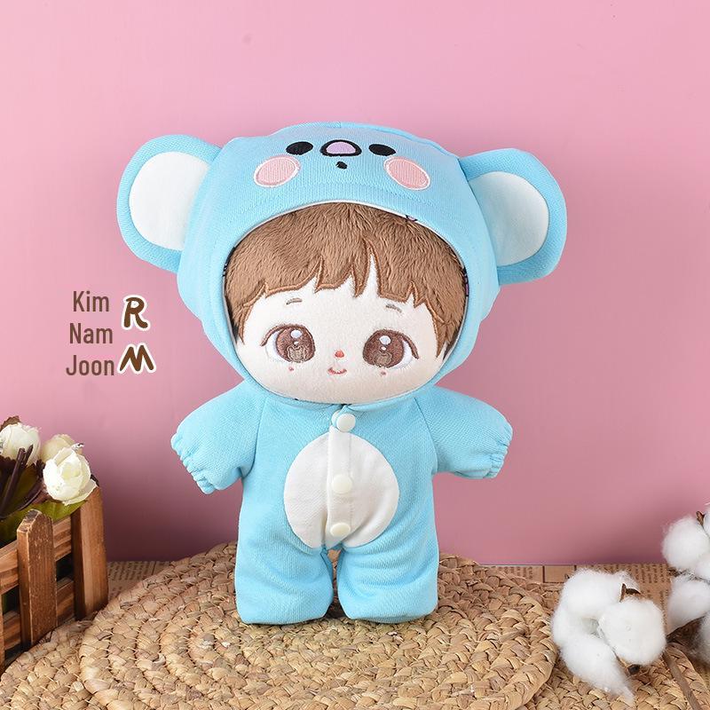 

Набор кукол бойз-бэнда: Пак Чимин, Ким Тэхён, Мин Юнги, Чон Чонгук, Ким Намджун в нарядах и с аксессуарами в виде животных 22cm