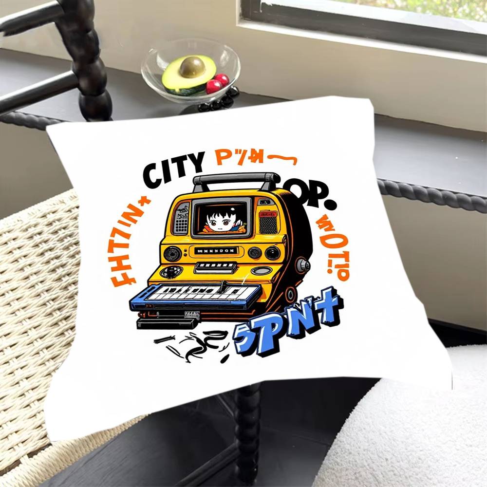 American Classic Graffiti Square Cushions Suitable for Use In Guesthouses Bedrooms Living Rooms Sofas and When Traveling