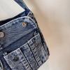 Women's Messenger Bag Large Capacity Messenger Bag Vintage Denim Bag