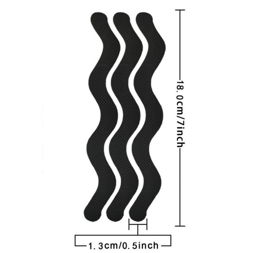 6/12pcs Adhesive Anti-Slip Stickers S-Shaped Design Bathroom Floor Stickers  for Bathtub
