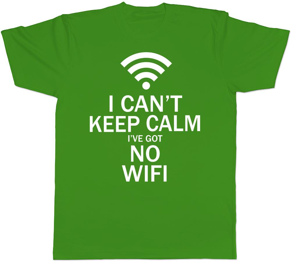 I Can t Keep Calm I ve Got No Wifi Mens Funny Short Sleeve T-Shirt L