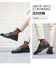 First layer cowhide men's business casual leather shoes 2026 new men's genuine leather one foot pedal all black soft sole official shoes