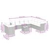 VidaXL Salon de Jardin avec Coussins 11 pcs, Canapés de Terrasse, Ensemble de Meubles de Patio, Mobilier d'Extérieur, Noir 3249705