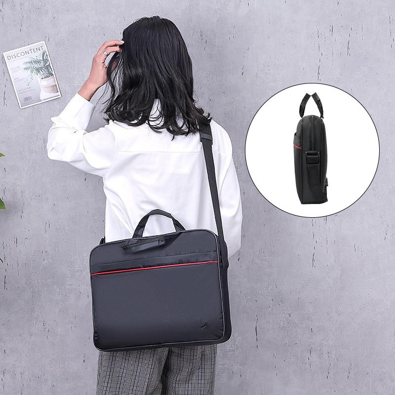 1 Piece 15.6 Inch Laptop Shoulder Handbag Zipper Shoulder Bag Business Portable Nylon Computer Handbags Simple Style