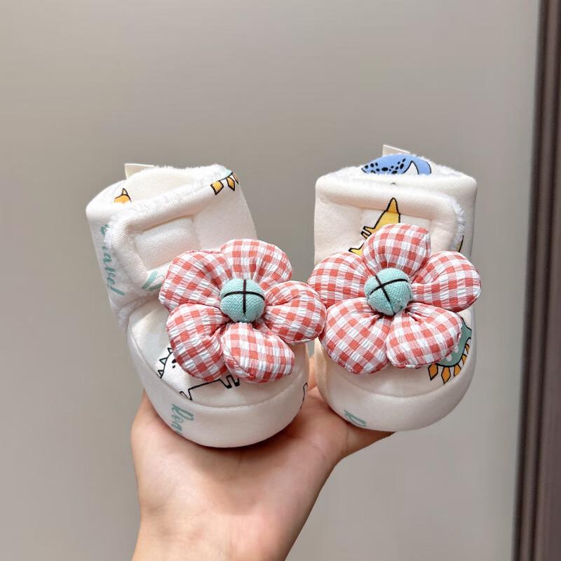 Autumn/Winter Velvet Baby Shoes for 3-12 Months - Soft Sole, Non-Slip Toddler Shoes for Girls