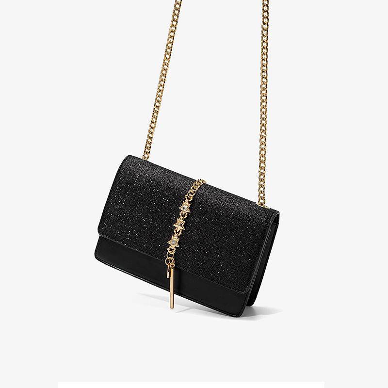 Women's Bag Holiday Gift Starry Sky Chain Small Square Bag Women's New Trendy and High-end Single Shoulder Crossbody Bag