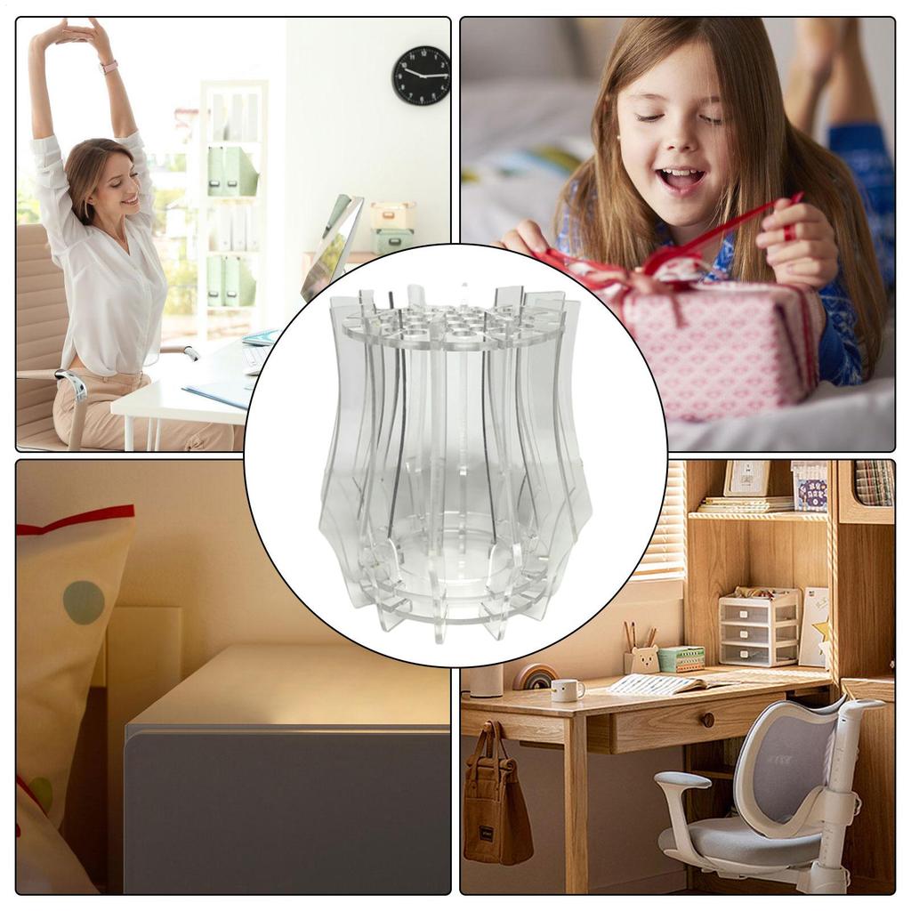 Puzzle Vase Acrylic Vases For Centerpieces Small Desk Decor Fun Bouquet Display Stand For Table Centerpiece Bookshelf Wedding