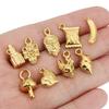 3pcs Lipstick Rabbit Conch Lovers Charms Skull Heart Mushroom Stainless Steel Pendants for DIY Necklace Bracelet Jewelry Making