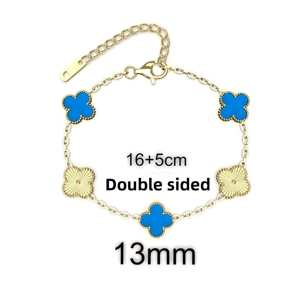 13MM Titanium Steel Four-leaf Clover Bracelet Small Fresh Fashion Petals 18K Does Not Lose Color Ladies Bracelet