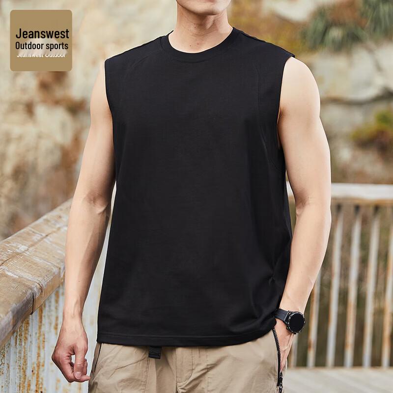 JEANSWEST OUTDOOR Men's Ice Feel Sleeveless T-Shirt