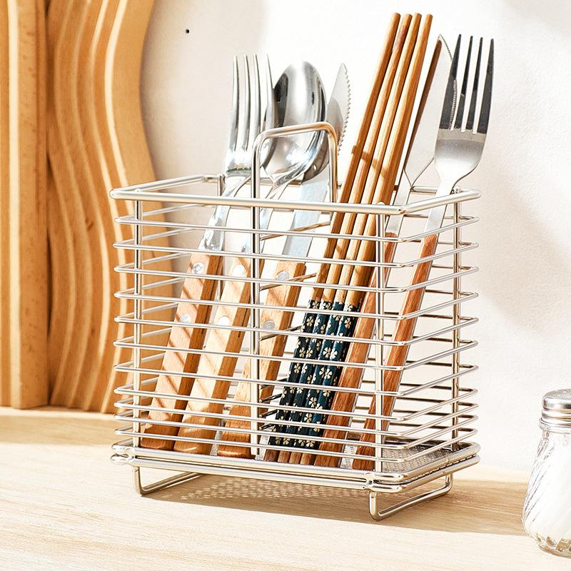 Dual Stainless Steel Drying Rack for Chopsticks and Utensils Featuring Rust Resistant Construction and Wall Mount Option