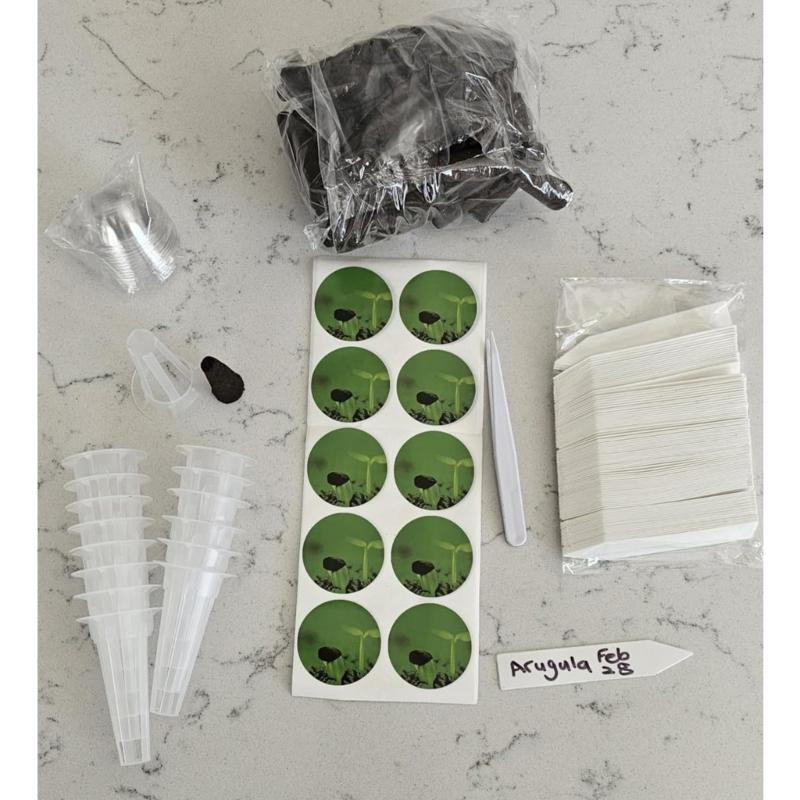 Aquaponics Starter Set with Seedling Cubes And Net Cups Hydroponic Planter Grow Baskets For Home Gardening