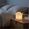 Soft Warm Diffused Lighting Cute Resin Ghost Night Light for Bedroom, Decorative LED Lamp Kids Room Nightlight Halloween Party Desk Decor, Battery