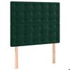 Headboard - Maison Exclusive - 90 X 5 X 118/128 Cm - Dark Green Velvet - Wooden Legs, Adjustable Height