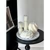 Nordic Marble Minimalist Bathroom Display Tray - Luxury Round Storage Plate
