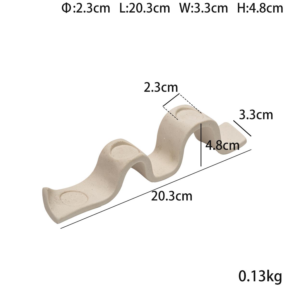 

Nordic Simple Ceramic Candle Holder Wave Shape Candlestick Tabletop Decorations Crafts Romantic Candlelight Dinner Decor білий