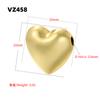 Unique Round and Heart-Shaped 3D Spacer Beads, Gold-Plated Brass Metal Beads DIY Crafting Supplies for Necklaces Bracelets:VZ446