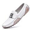 Breathable Leather Doudou Shoes Non-slip Trend Casual Leather Shoes British One-pedal Driving Shoes Large Size