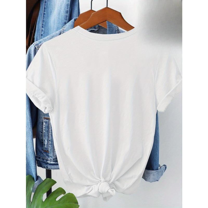 T-shirt a maniche corte intera taglia europea con stampa di tarassaco