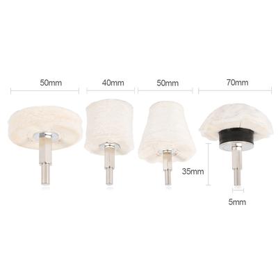 4/5pcs Car Polishing Cone Buffing Cloth Wheel Pad Auto Waxing Wool Polishing Disc Hub Beauty Cleaning Tool For Polisher Adapter