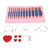 13 Pair Circular Knitting Needles and 4 Cables 10cm Dual Color Detachable Aluminum Weaving Needle Set for Scarves