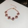 Blue Star Zirconia Hexagonal Flower Bracelet - Stylish, Versatile, and Luxurious Wrist Jewelry for Women