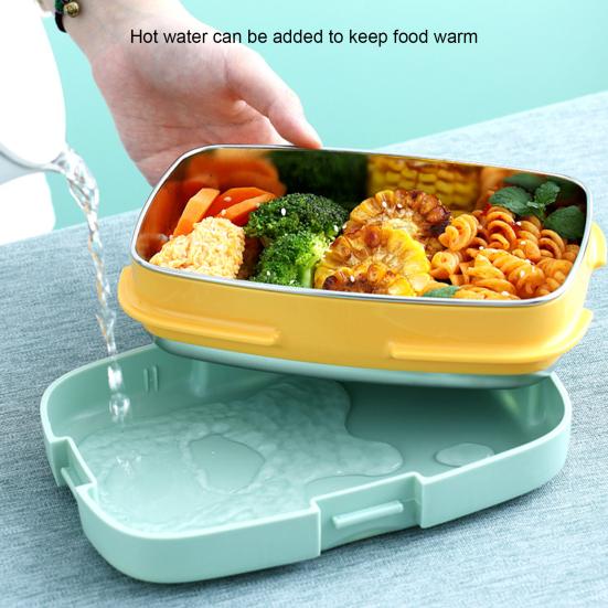 1000ml Leak-Proof Lunch Containers Compact Stainless Steel Stylish Insulated Lunch Box for Home