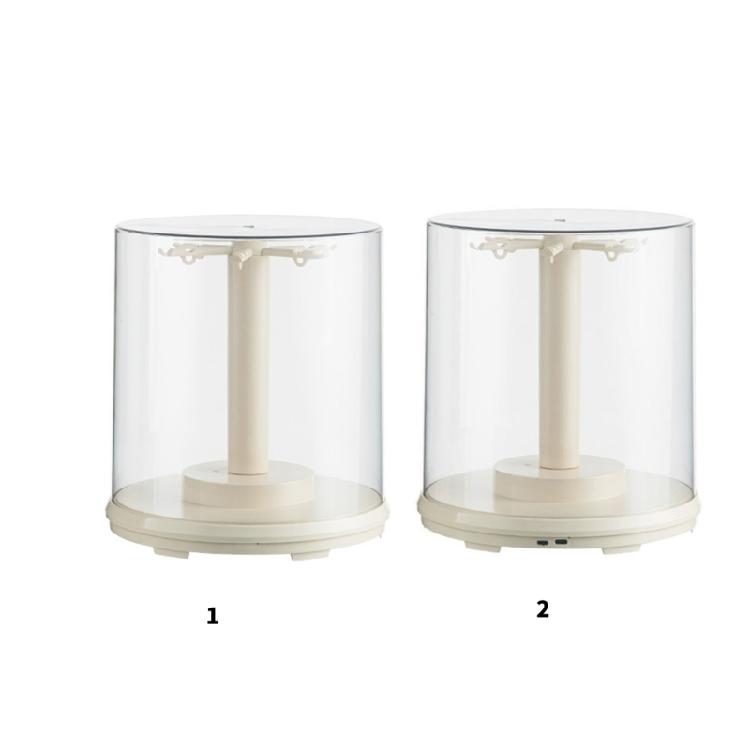 Dustproof Clear Spinning Display Case Rotating Display Case For Doll Collection Home Decoration Plastic Storage Solution