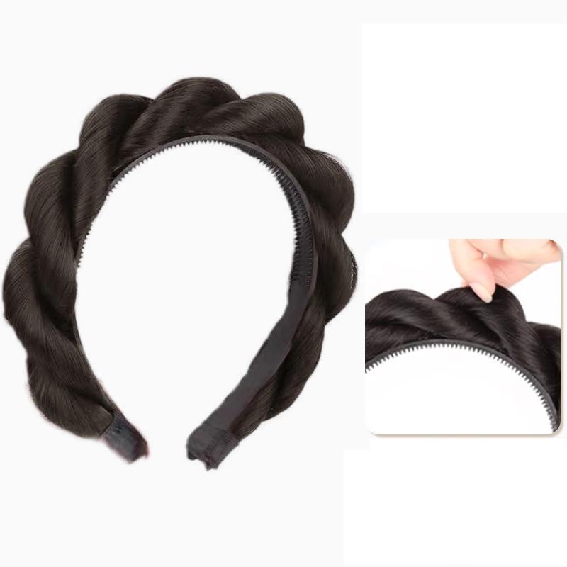 

Women Synthetic Wig Braid Hair Bands Invisible Braids Hair Accessories Female Bohemian Nature Hair Headband For Party
