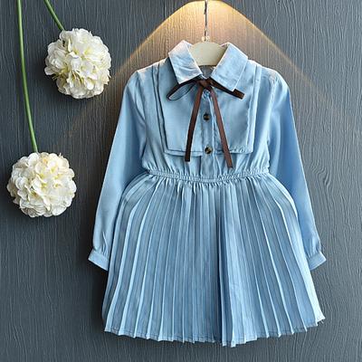 Mädchen Langarmkleid Neues Baby Mädchen Vintage Rock Kinder Faltenrock