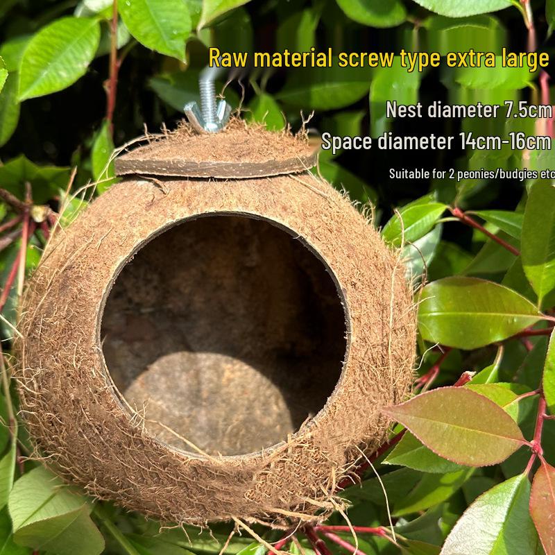 Hand-Woven Straw Nest for Small Birds: Parrot, Budgie, Conure, Finch