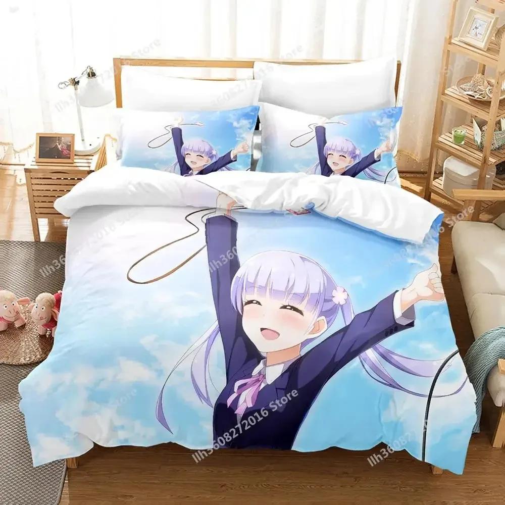 3D Printing Anime Kawaii Girls New Game Bedding Set Single Twin Full Queen King Size Bed Set Adult Kid Bedroom Duvet Cover Sets