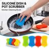Rubber Dish Brush for - Kitchen Cleaning - Nonstick