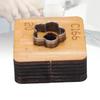 Leather Cutting Die with Wood Base Flower Shape Punching Mold for Keyring Making Crafting Projects